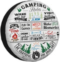 Spare Tire Cover for RV Camper Camping Rules, Weatherproof Universal Wheel by TGKBRMEA