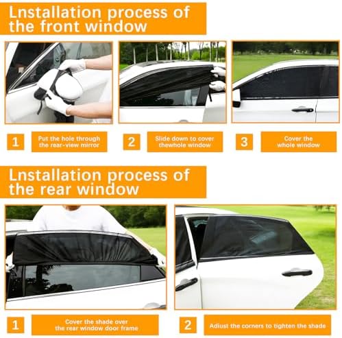 4 Pack car Window Screen car sunshades - Image 5