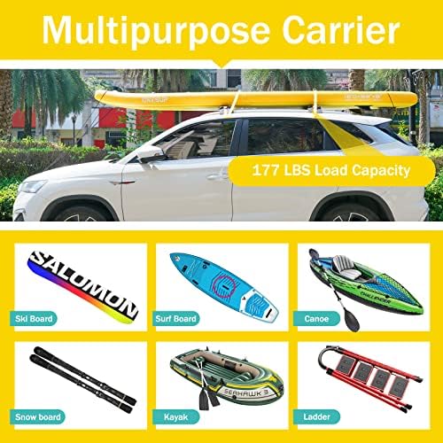 Kayak Roof Racks, Soft Roof Rack Pads, Universal Car Roof Rack - Image 2