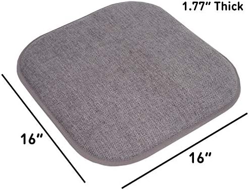 Sweet Home Collection Chair Cushion Memory Foam Pads Honeycomb Pattern Slip Non - Image 4