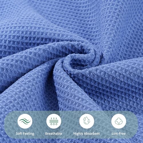 MICROFI Waffle Weave Bath Towel Set, Microfiber, 4 Pieces, Quick Dry, - Image 2