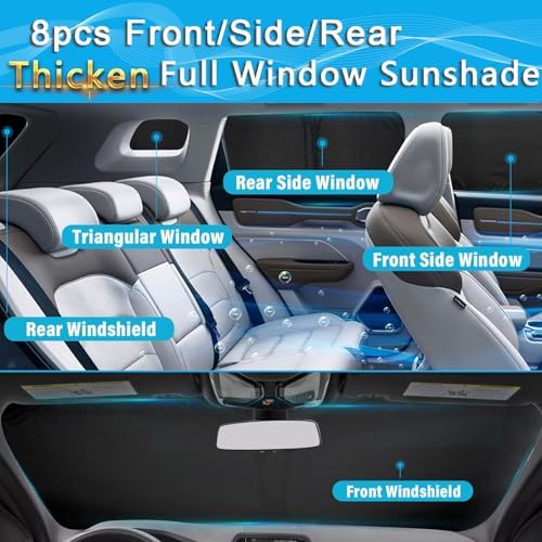 KMF 8pcs Full Window Sun Shades - Image 3