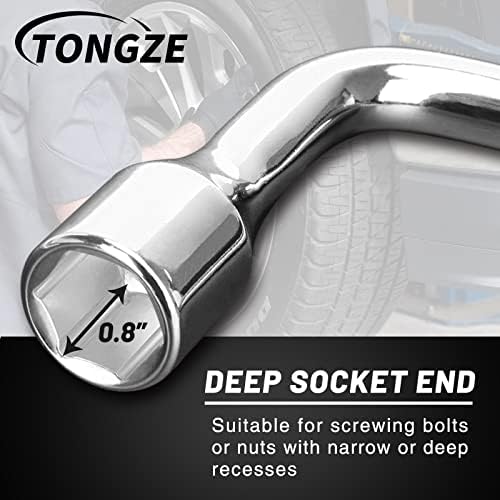 19mm Tire Iron Lug Wrench: L-type Lug Nut Wrench - Image 4