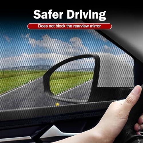 4 PCS Car Window Shades, Stretchable Side Window Full Coverage Sun Shade - Image 4