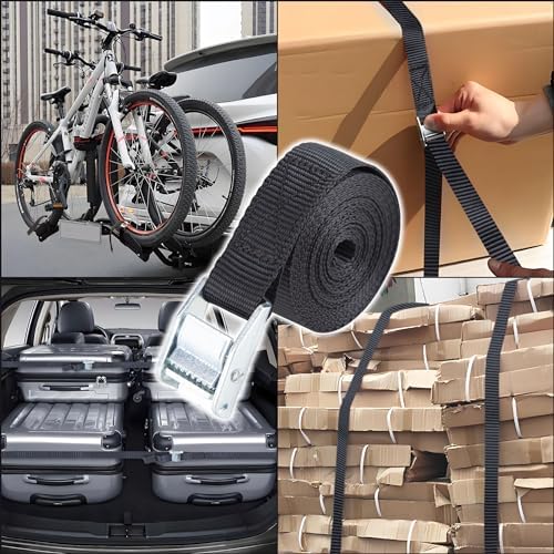 Cartman 1" x 12 ft Lashing Straps, 6 Pack, 600 lb Break Strength - Image 6