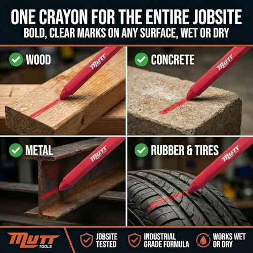 Mutt Tools Red Lumber Crayons 12 Pack - Image 2