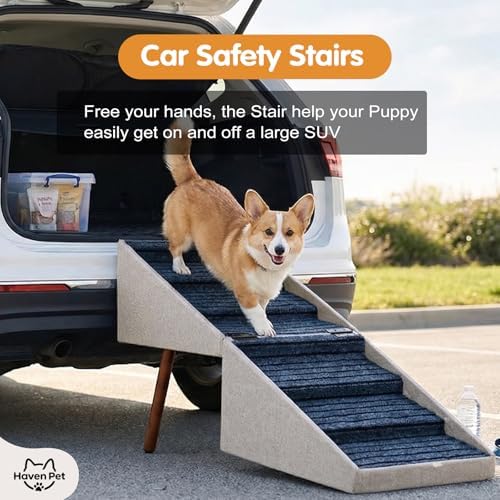 XXL 2-in-1 Ottoman Dog Stairs for Large Dogs, 21.6 Inch Foldable - Image 6