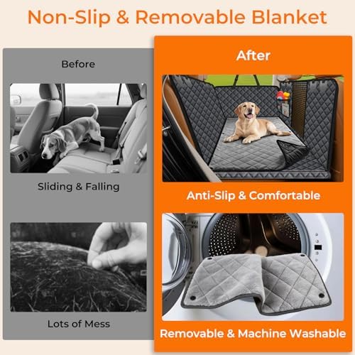 URPOWER Hard Bottom Dog Car Seat Cover, Back Seat Extender - Image 3