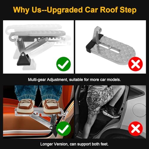 Universal Fit Car Door Step, Foldable Door Latch Step - Image 5