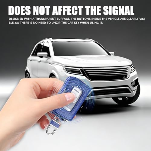 Car Key Case, PU Leather Auto Key Fob Cover, Car Smart Key Pouch - Image 4