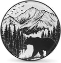 Rv Spare Tire Cover Wheel Mountain Forest Bear Tire Covers Wheel Protectors by FengQuGou