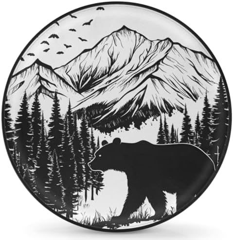 Rv Spare Tire Cover Wheel Mountain Forest Bear Tire Covers Wheel Protectors by FengQuGou