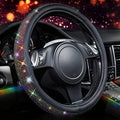 CAR PASS Diamond Leather Steering Wheel Cover, by CARPASS