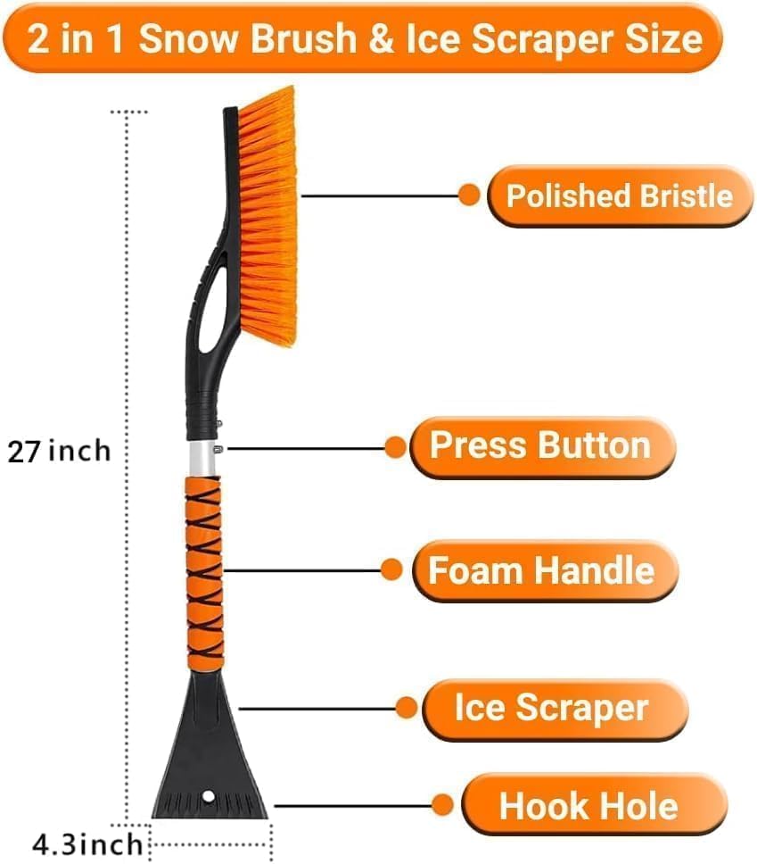Snow Brush & Ice Scraper, 27 Inch, Ice Scrapers - Image 2