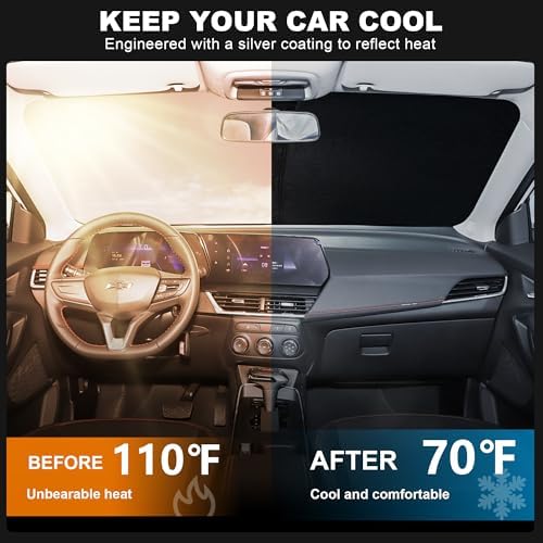 Foldable Front Windshield Sunshade fit - Image 2