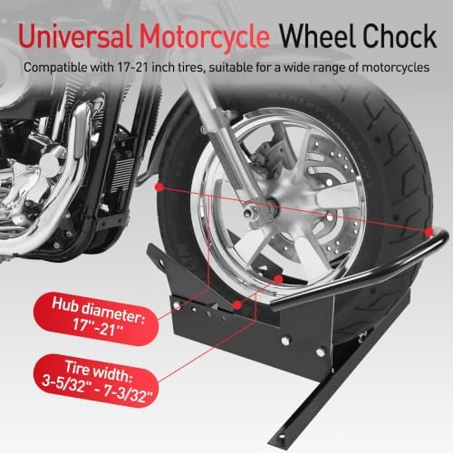 Motorcycle Wheel Chock for Trailer, Fits 15"-21" Wheels, 1800 lbs Capacity - Image 2