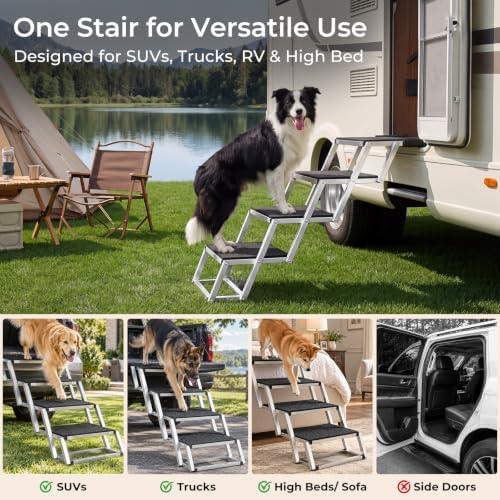 URPOWER Dog Stairs for Large Dogs Extra Wide 20" Dog Steps for Truck Ramp - Image 7