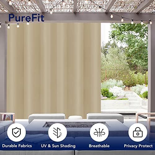 PureFit Outdoor Curtains for Patio Waterproof Weatherproof Outside Curtains - Image 3