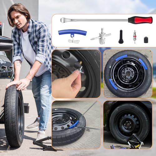 HTOMT 14.5" Tire Spoon Kit, Motorcycle Tire Changer Tire Removal Tool - Image 2