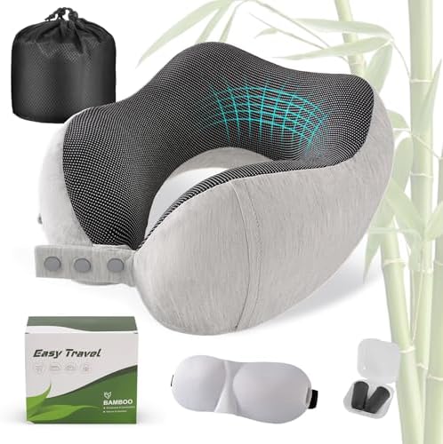 Cirorld Neck Pillow for Traveling, Travel Pillows for Airplanes Light Grey by CIRORLD