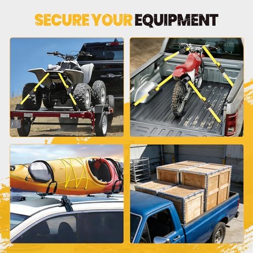1" x20FT Extra Long Ratchet Straps - 1750lb Capacity Heavy Duty Tie Downs - Image 7