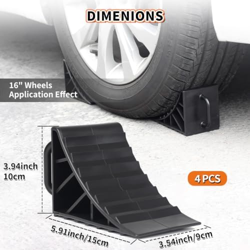 OULEME Wheel Chocks, Tire Stoppers - Image 2