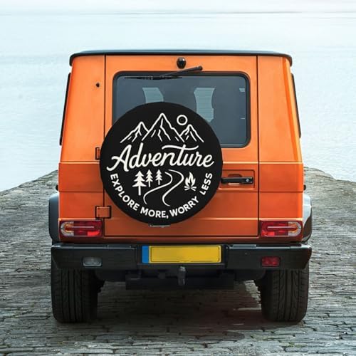Adventure Awaits Spare Tire Cover Weatherproof Wheel Protectors Universal Wheel - Image 6