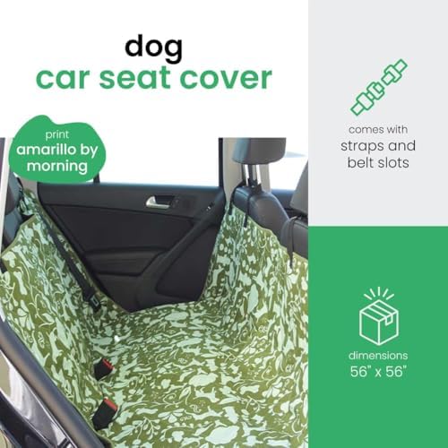 Molly Mutt Light Green Dog Car Seat Cover, GOTS-Certified Cotton - Image 3