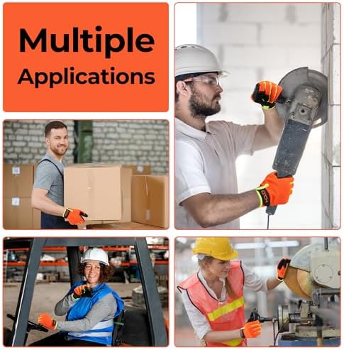 HANDLANDY Work Gloves for Men & Women, Utility Mechanic Working Gloves Touch - Image 6