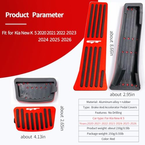 Aluminum Alloy Pedals Cover for TDOFYHK TDOFYH5 2020 2021 2022 2023 2024 2025 - Image 2