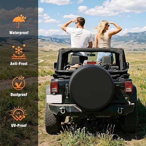 Moonet PVC Leather Spare Tire Wheel Cover Universal fit - Image 6