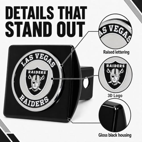 Las Vegas Raiders Trailer Hitch Cover - Image 4