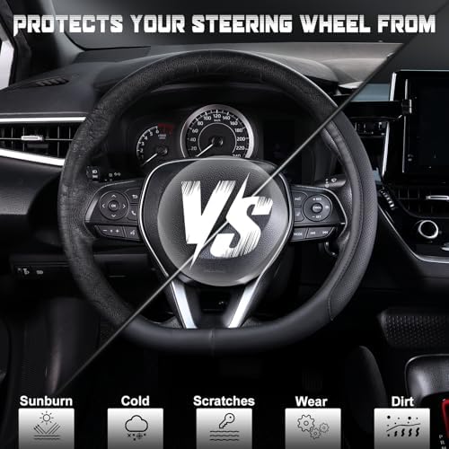 SEG Direct D Shaped Steering Wheel Cover 14.5-15 inch - Image 4