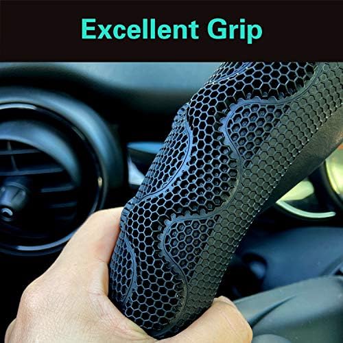 PINCTROT D Shaped 14 Inch Small Steering Wheel Cover Great Grip - Image 4