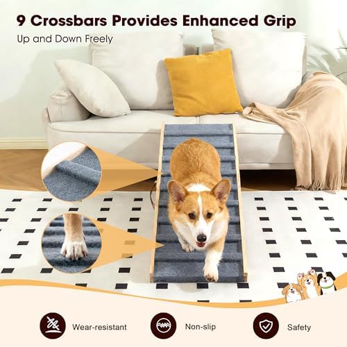 Dog Ramp for Bed, 51.2" Pet Ramp for Small & Large Dogs - Image 2
