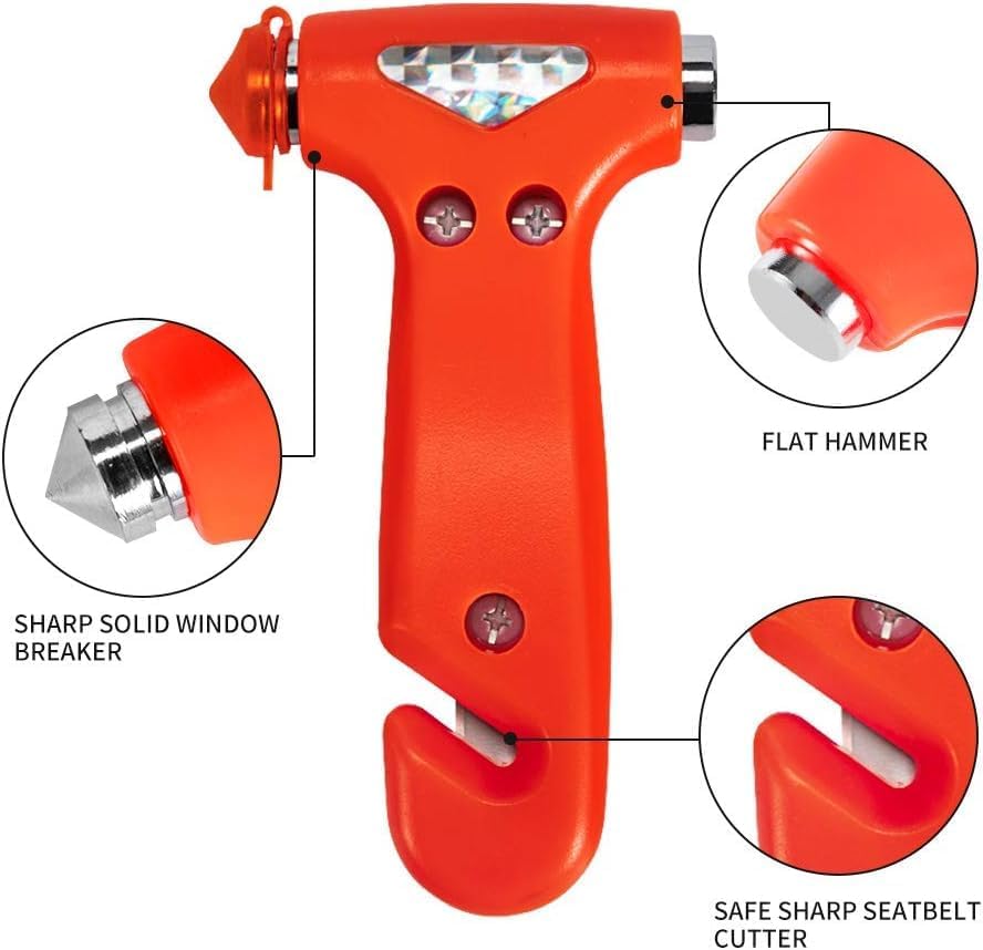 MOTORBUDDY Car Window Breaker Seatbelt Cutter and Emergency Glass Breaker - Image 2