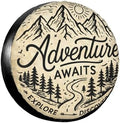 Spare Tire Cover，Adventure Awaits Camper Spare Tire Cover Waterproof Sun by Unknown