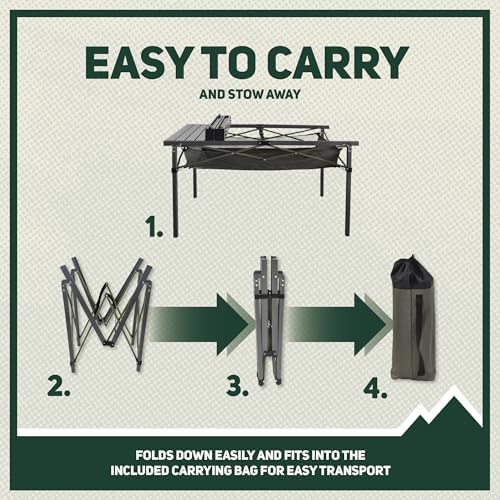 OUTSIDER Portable Aluminum Roll-Up Camping Table - Image 6