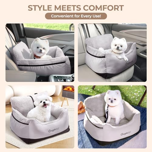 BurgeonNest Dog Car Seat for Small Dogs & Cats Under 25 lbs - Image 5