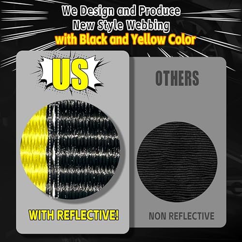 KJE 4 Pack Reflective Car Tie Down Straps - Image 2