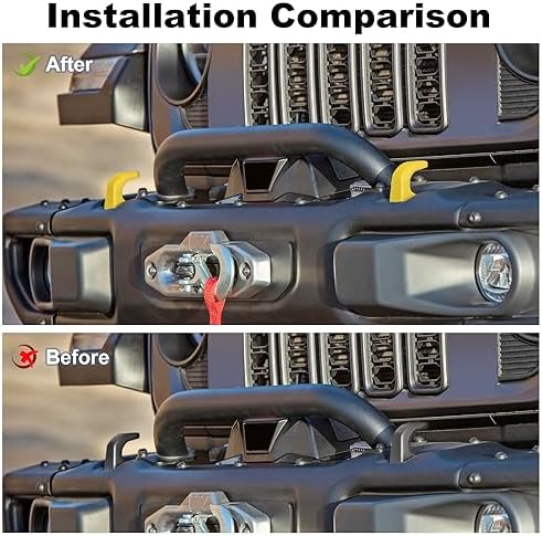 JWWY Tow Hook Protector Cover for Jeep Wrangler JK JL & Gladiator JT 4xe - Image 3