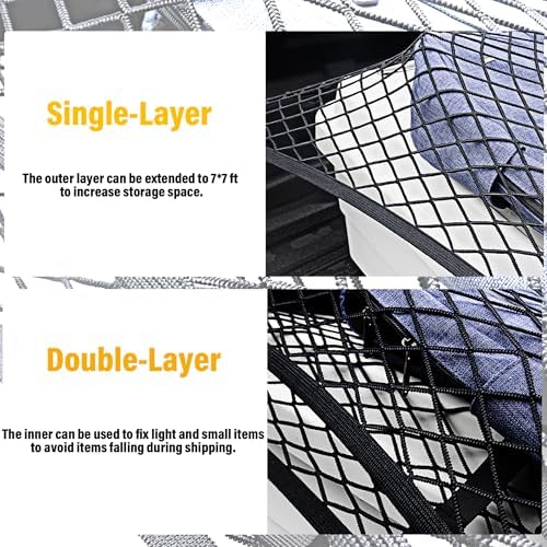 Cargo Net for Pickup Truck Bed, Trucks Cargo Net Mesh Organizer - Image 4