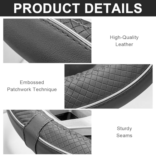 Car Steering Wheel Cover, 15 Inch Anti-Slip Breathable Leather Auto Steering - Image 4