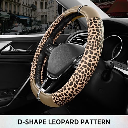 Road Comforts Leopard Steering Wheel Cover - Image 6