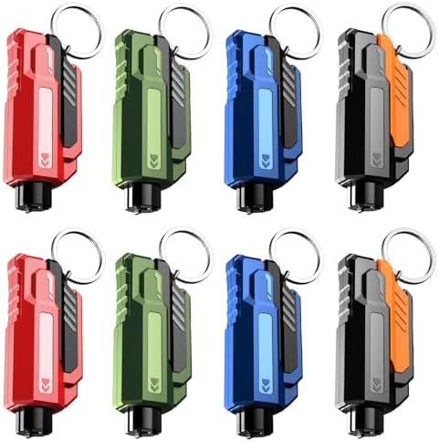 8PCS Car Window Breaker Seatbelt Cutter, Emergency Keychain Car Escape Tool by Unknown