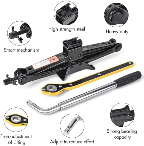 Scissor Car Jack 2 Ton Tire Changing Kit - Image 5