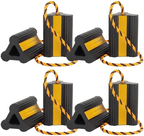 OULEME Heavy Duty Rubber Wheel Chocks by OULEME