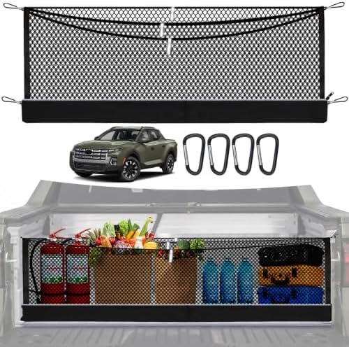 3-Layer Cargo Net for Hyundai Santa Cruz 22-26, Zoned Storage Netting by MakeLifeBetter