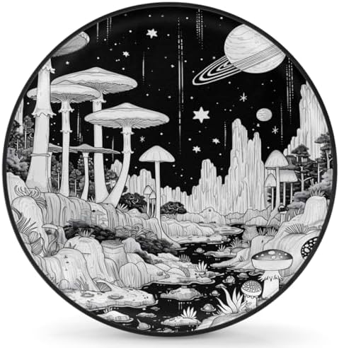 Rv Spare Tire Cover Wheel Mushroom Moon Galaxy Tire Covers Wheel Protectors by FengQuGou