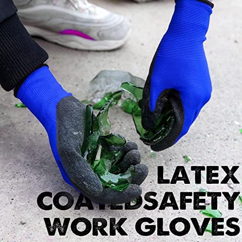 Evridwear Crinkle Latex Rubber Coated Safety Work Gloves - Image 5